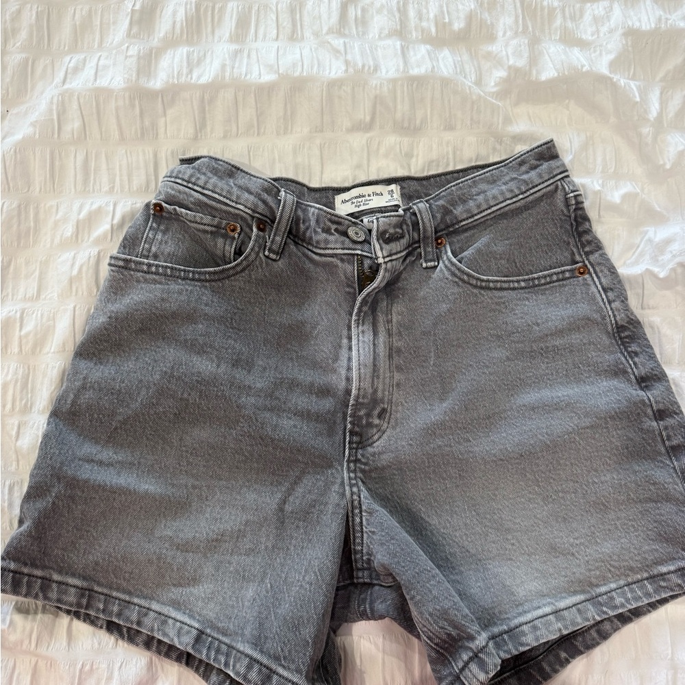 Abercrombie women’s Gray/ Black Denim Shorts